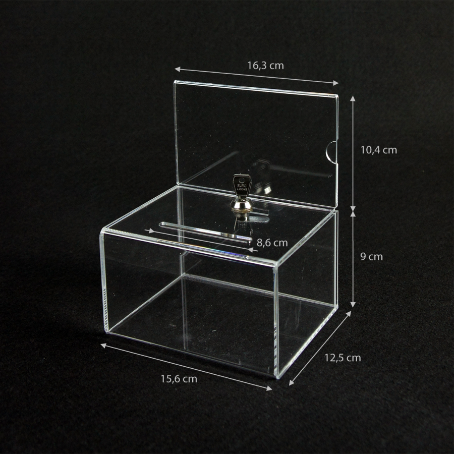 Urne en plexiglas transparent 30 cm 