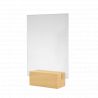 Porte menu de table bois/plexi A5 (Bois clair)