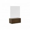 Porte menu de table bois/plexi A6 (Bois foncé)