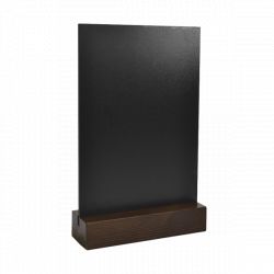 Table chalkboard display wood/chalkboard dark wood A5