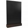 Table chalkboard display wood/chalkboard dark wood A4