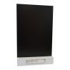 Table chalkboard display wood/chalkboard white wood A5