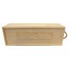 Magnum Wooden wine box, sliding cover, natural wood, (single)