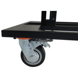 Transport trolley for Queue Barrier with band (12x Stand Silver)